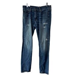 Abercrombie & Jeans Medium Rinse Distressed Skinny Jeans Men's 30x30